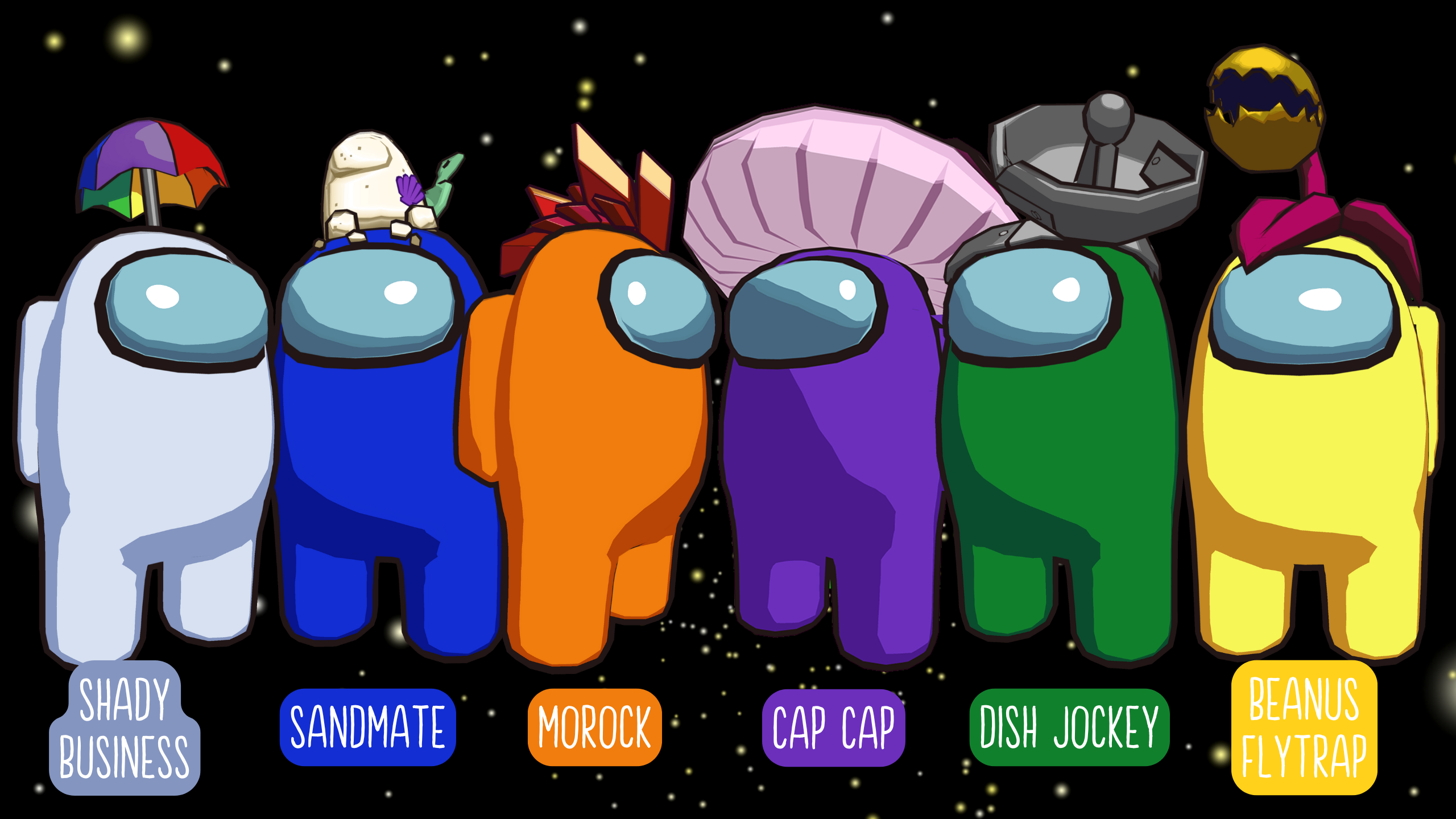 Fungal Favorites hat pack in Among Us VR