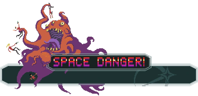 An alien devouring crewmates in pixel art