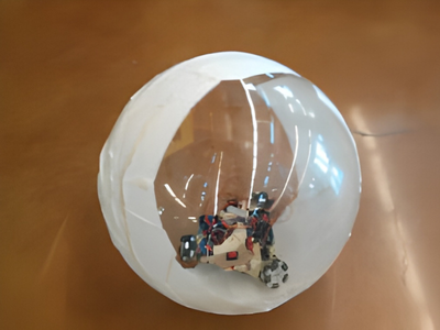 Robot is placed in the ball for the first time