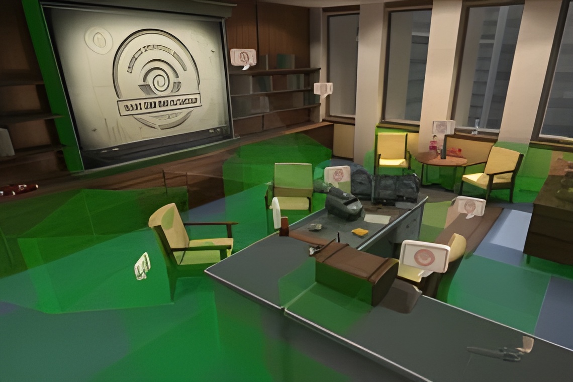 Diagram of the IEYTD room showing all of the areas a player could potentially drop an object behind