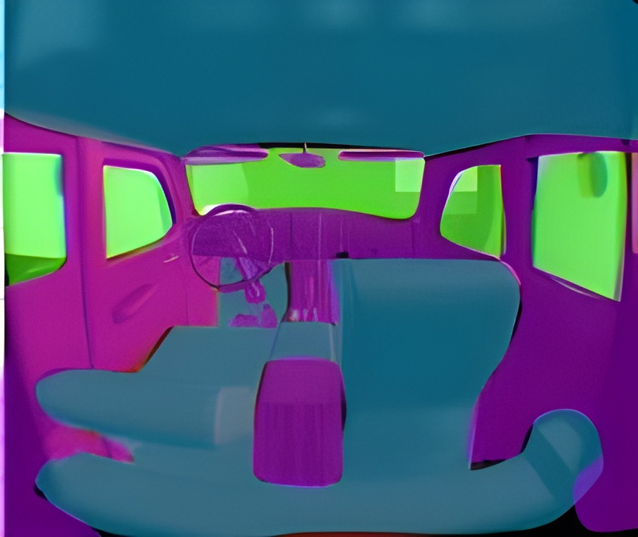 Paint over showing how different surfaces were coded in IEYTD to give each a different audio interaction