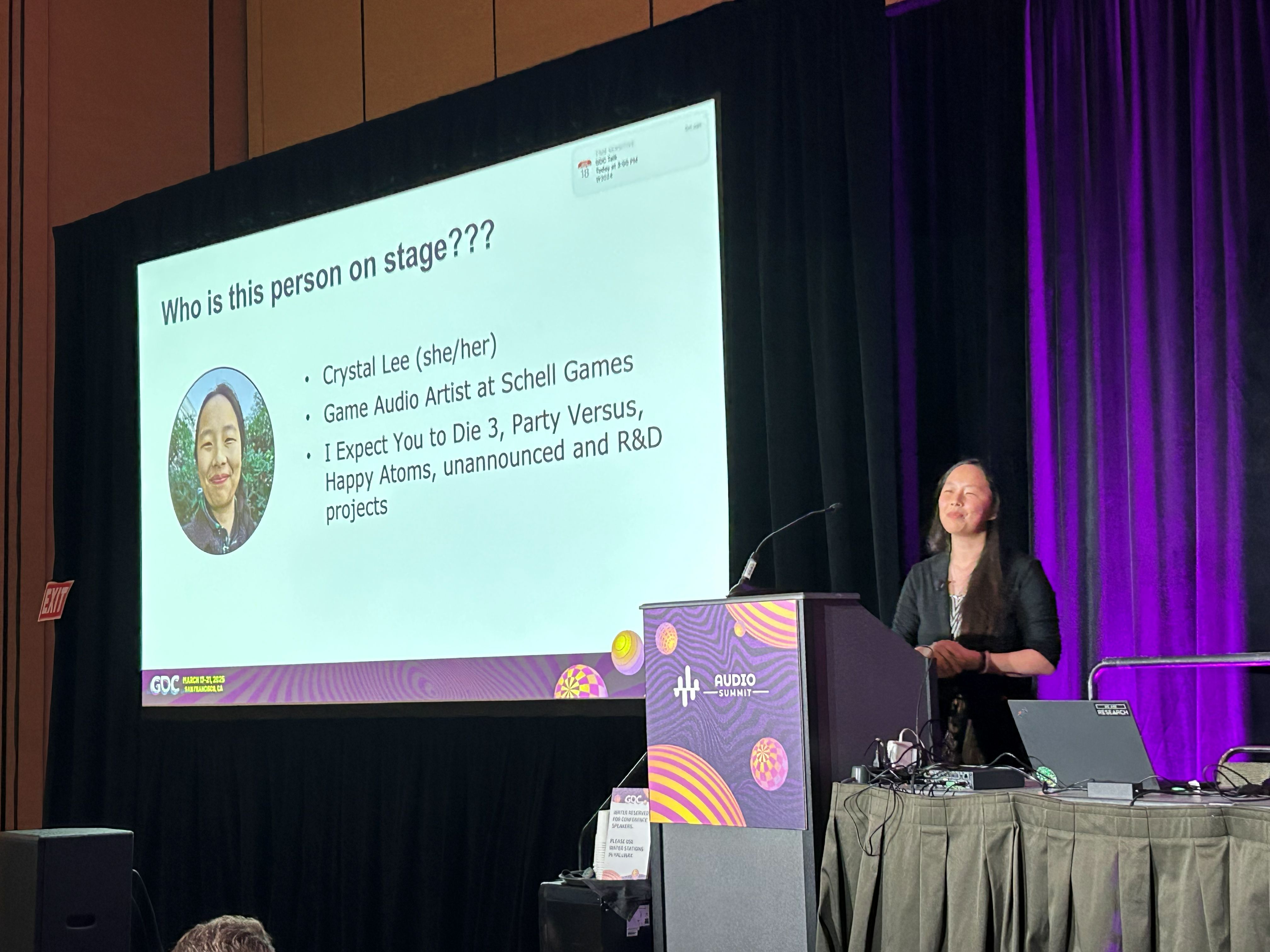 Crystal Lee presents at GDC 2025 for Schell Games