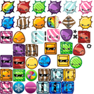 Candy-themed artwork used in GumTrix