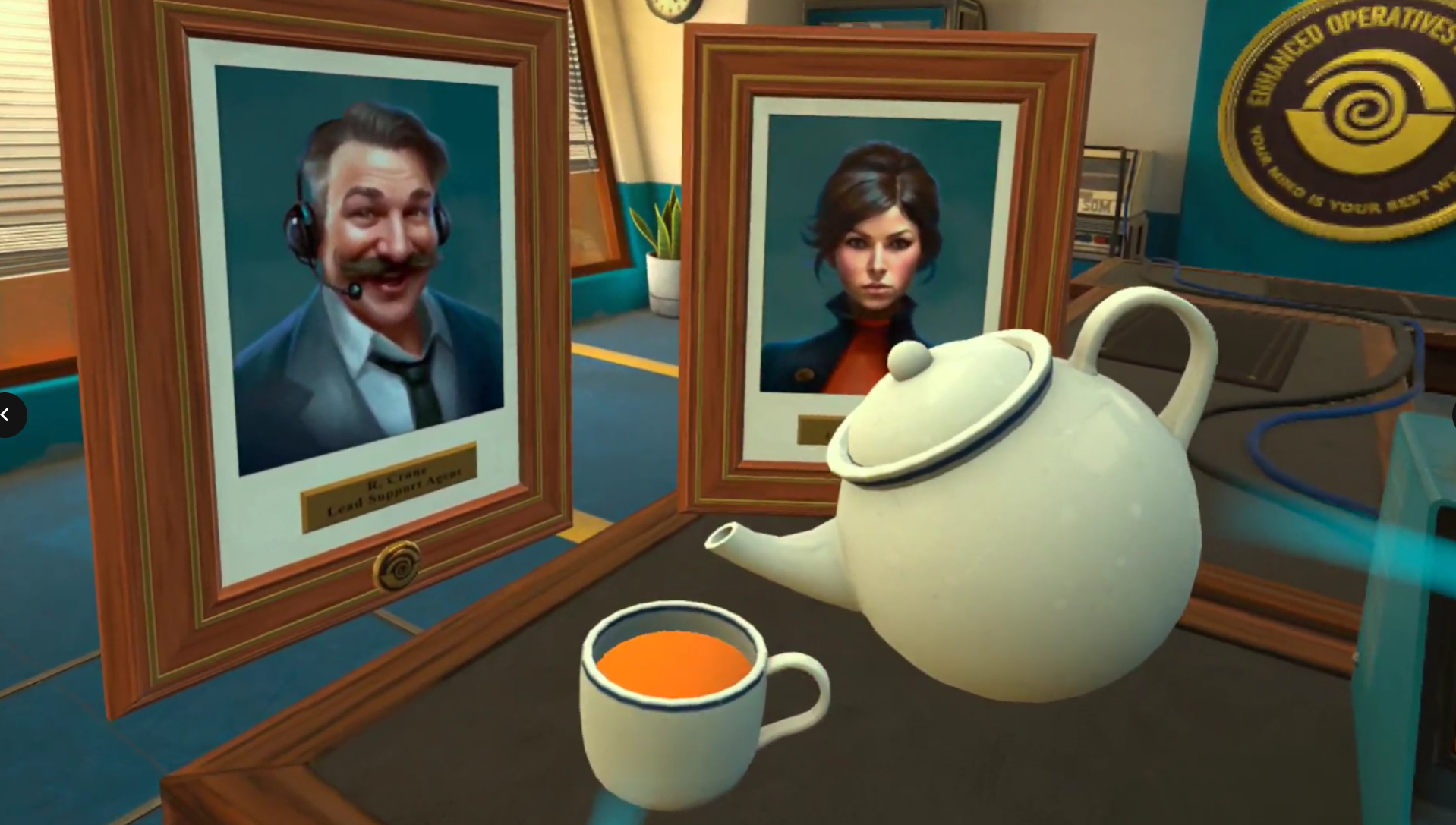 Mission accomplished hub from I Expect You To Die 3 showing Valeri Vitti and The Hander