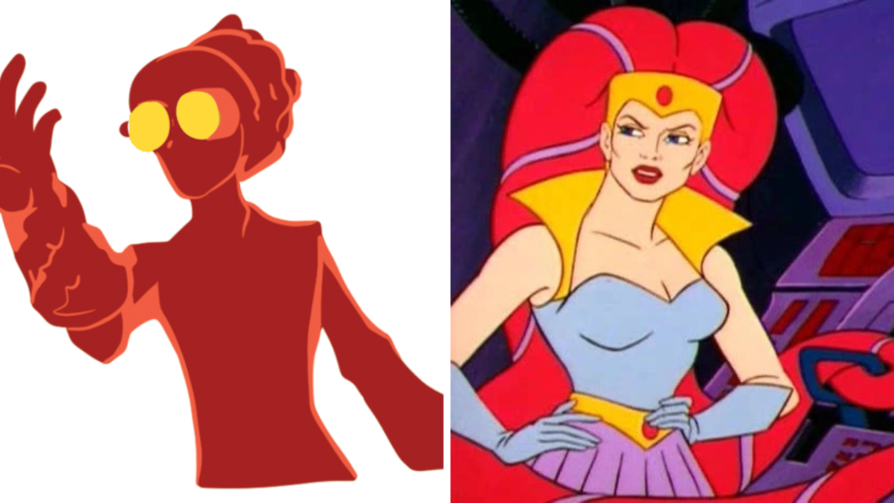 Dr. Prism from I Expect You To Die 3 next to Entrapta from She-Ra
