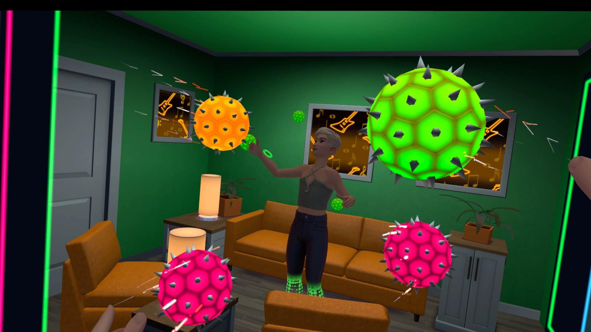 Spike Ball in the mixed reality game of Party Versus