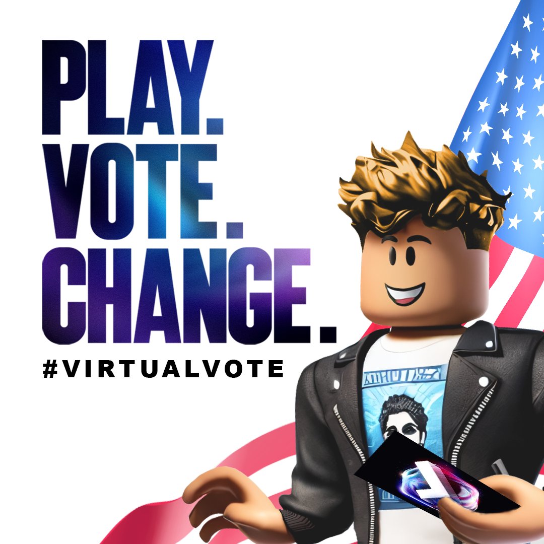 Roblox Virtual Vote campaign poster
