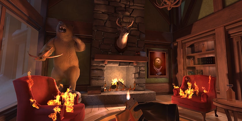 Screenshot of the Winter Break level of I Expect You To Die