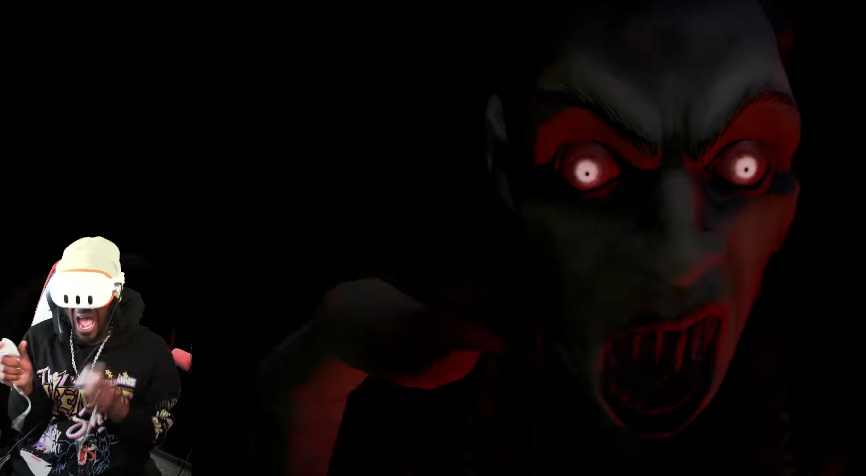 POiiSED getting jumpscared in Silent Slayer: Vault of the Vampire