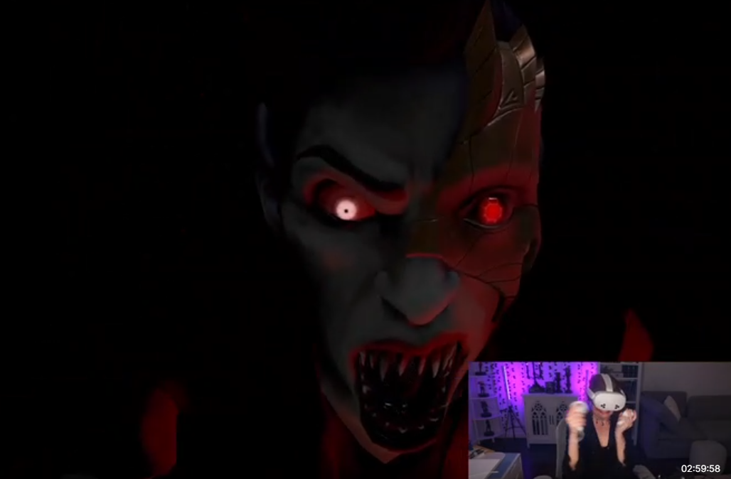 MagiRPG getting jumpscared in Silent Slayer: Vault of the Vampire