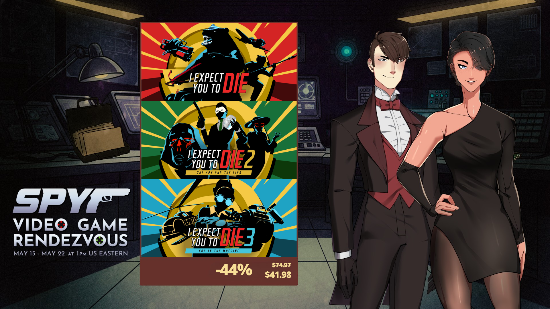 Spy Video Game Rendezvous featuring the I Expect You To Die franchise