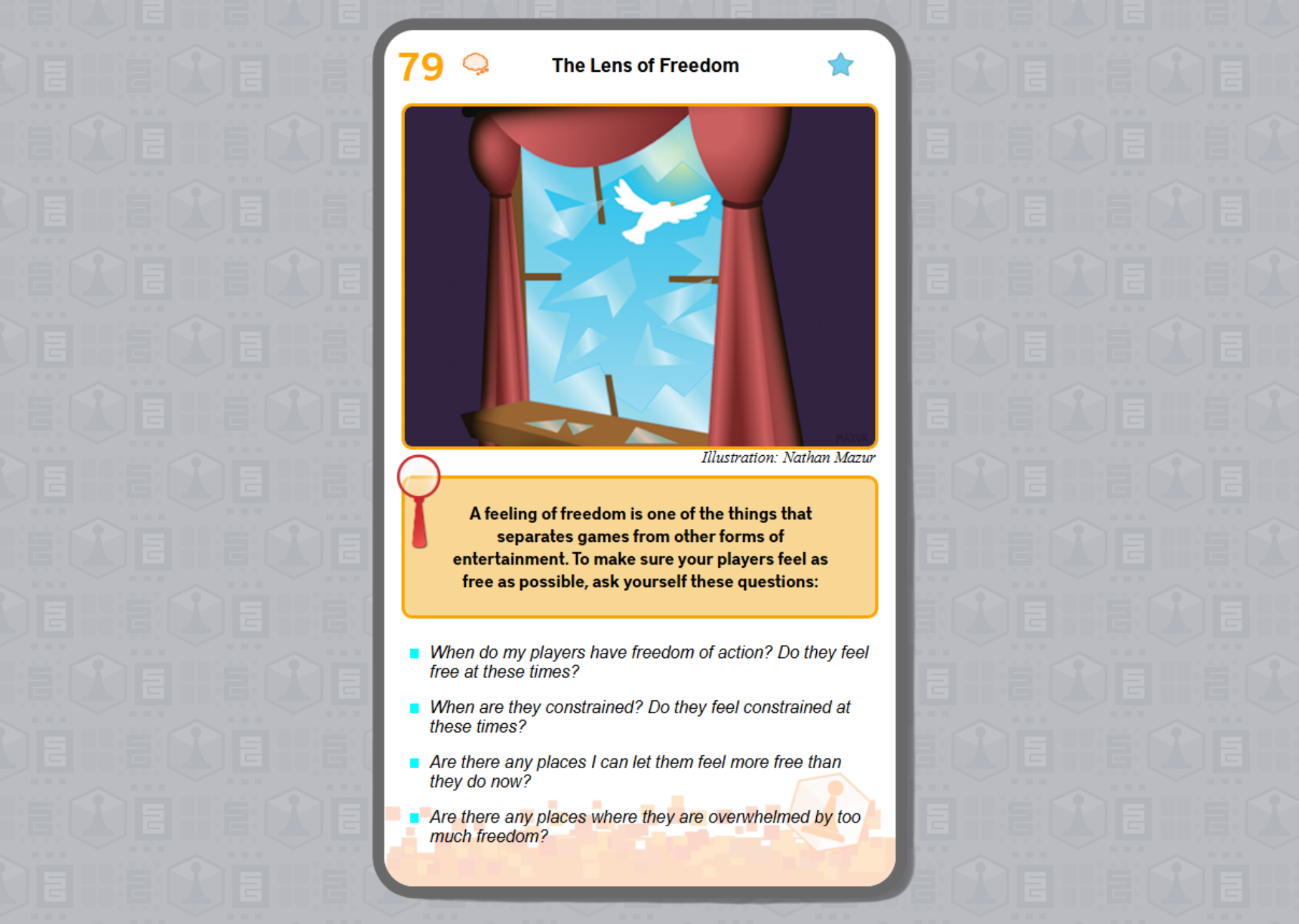 The Lens of Presence showing a person using a mirror to cheat at a poker game
