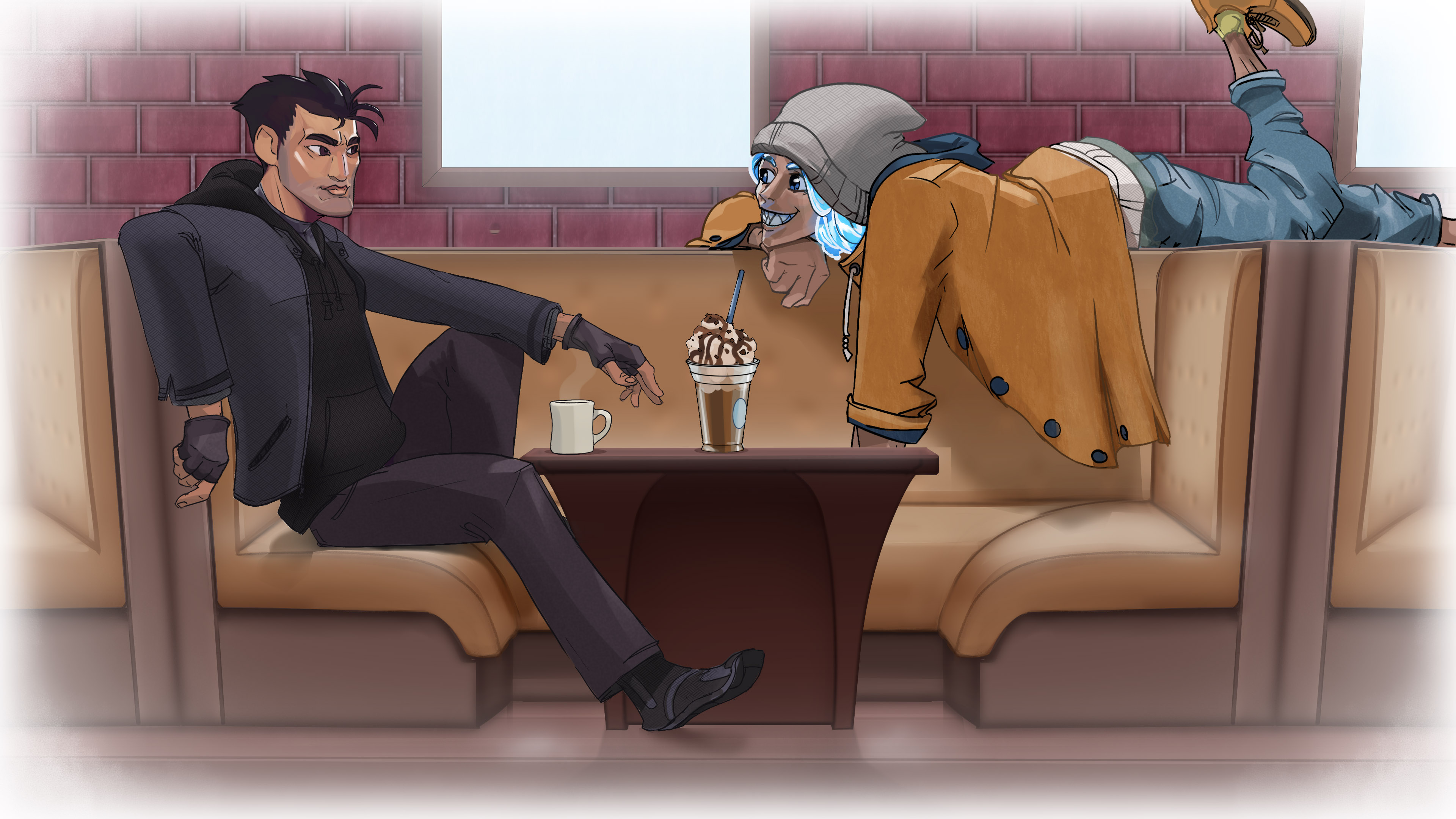 Nightgaunt and Riptide on a date in Mission: It's Complicated