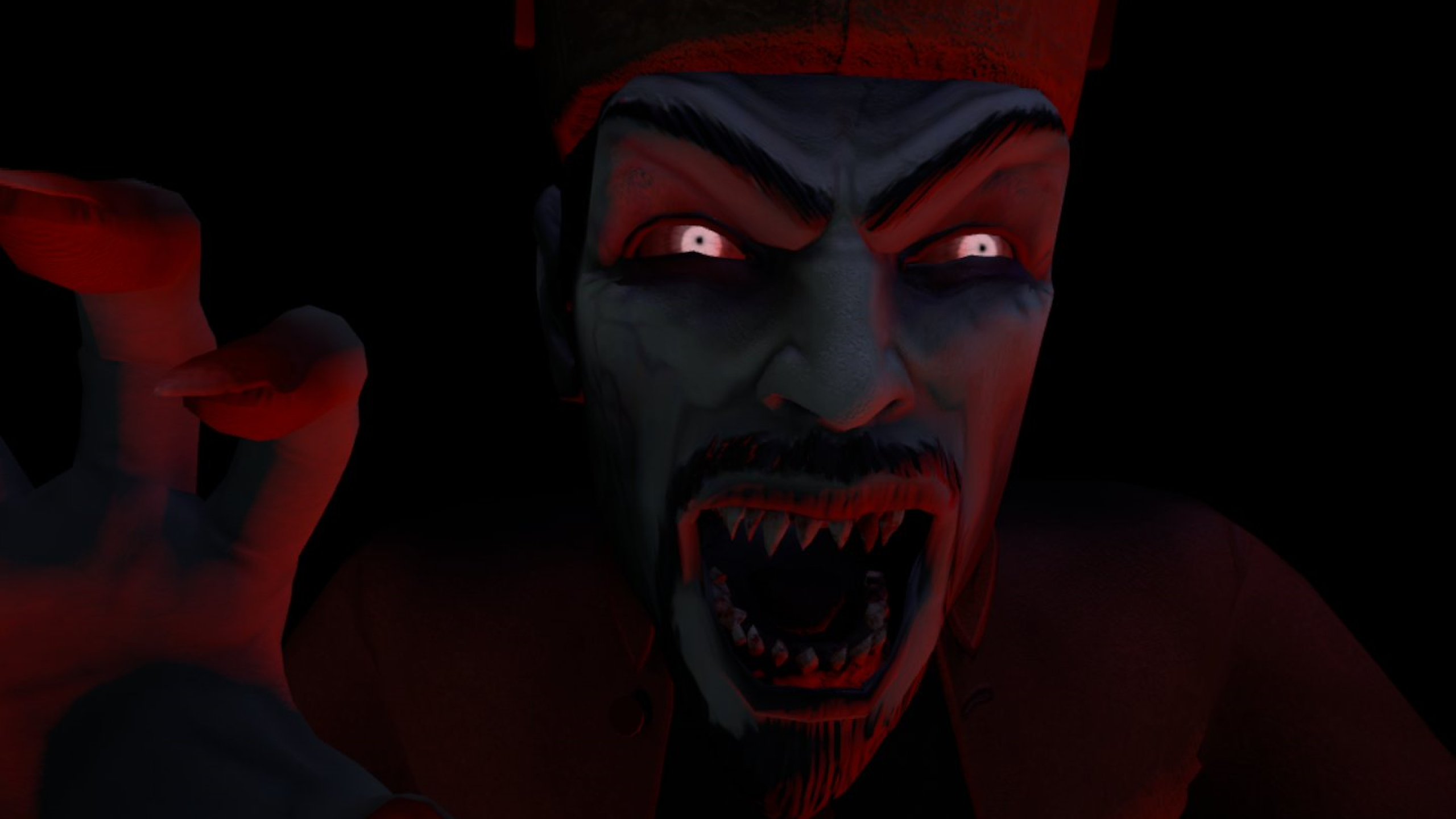 Jump scare of a vampire